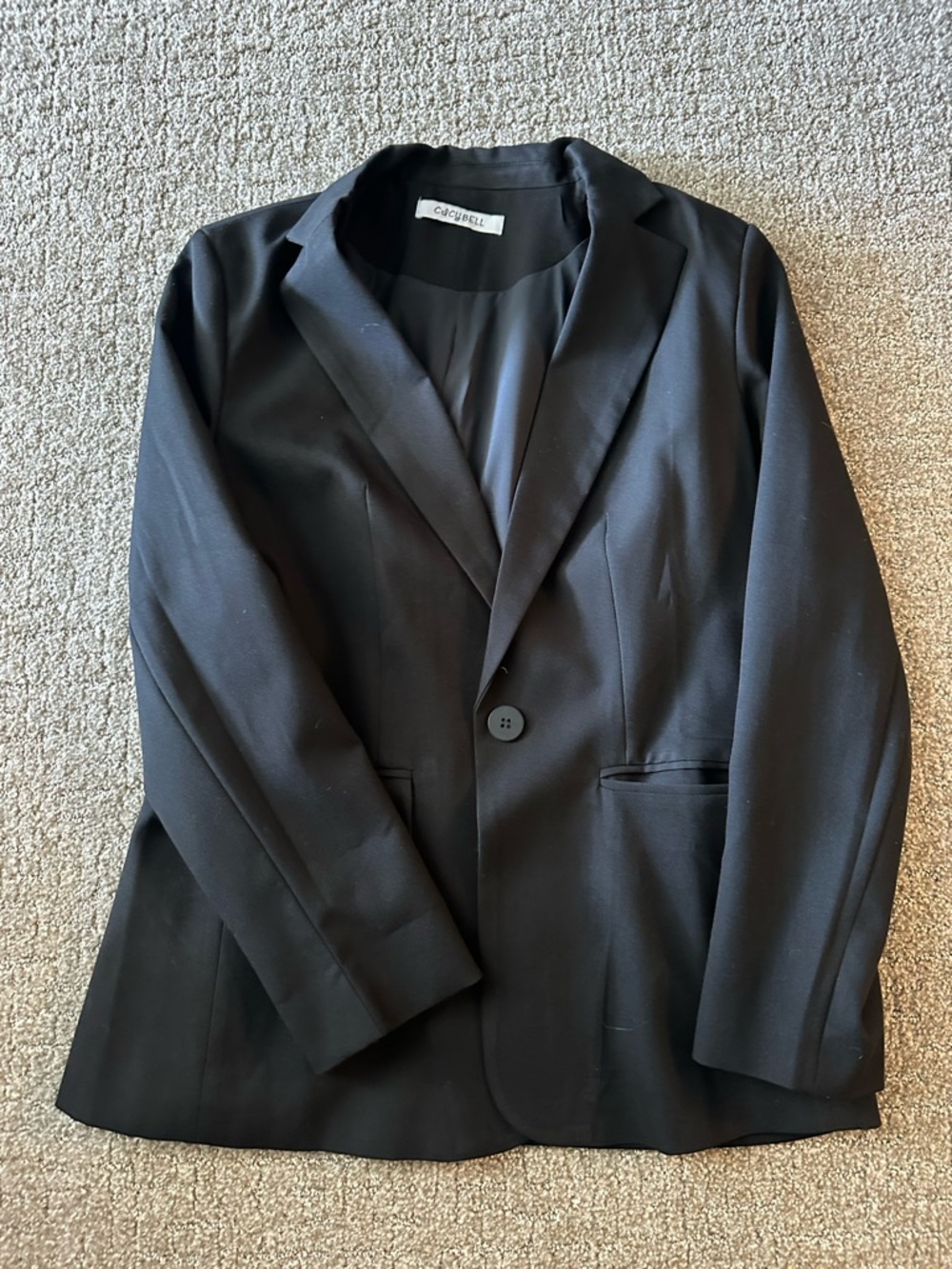 Black Single-Button Women's Blazer